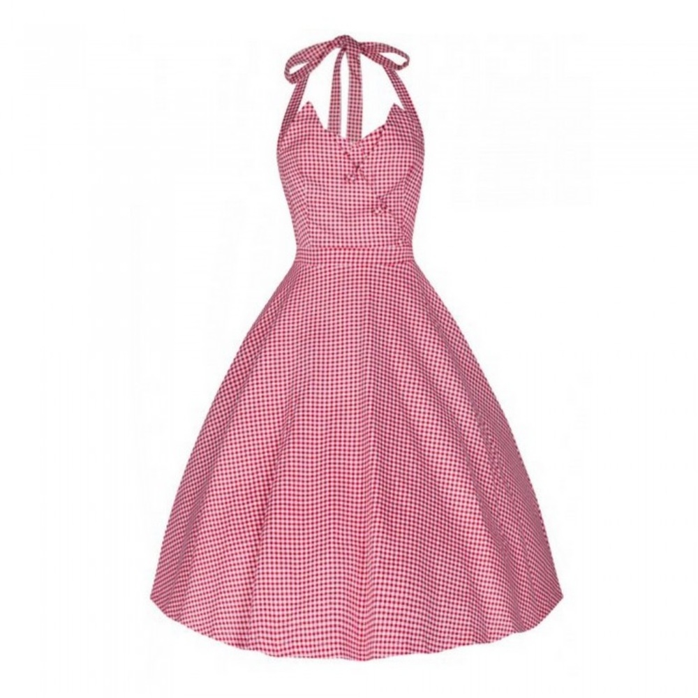 NWT Lindy Bop Myrtle Red Rockabilly Gingham Dress